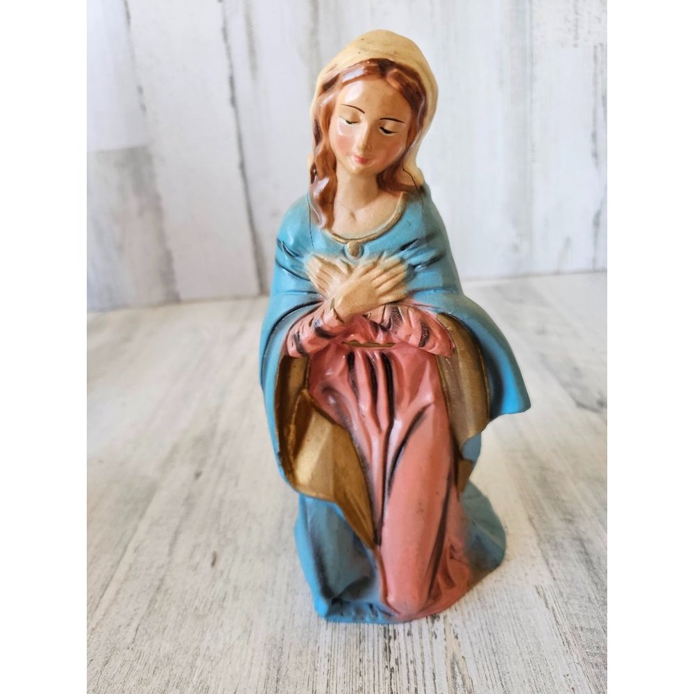 Vintage Italian Mary nativity fontanini 9"‎ village Xmas